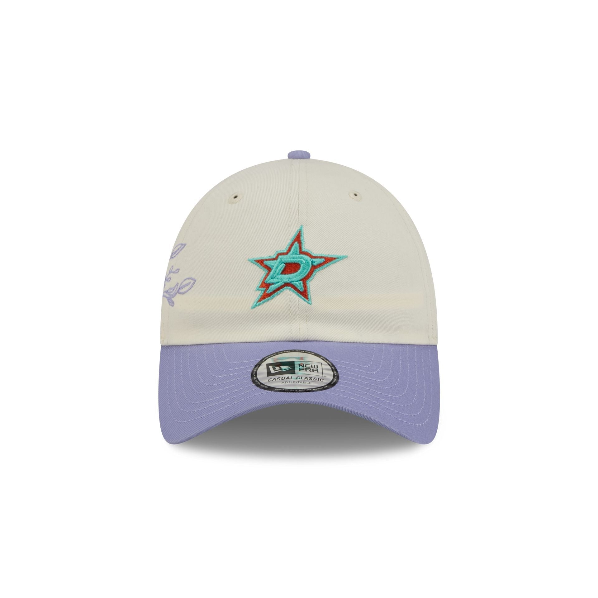 Dallas Stars Lavender Flowers Casual Classic Adjustable Hat