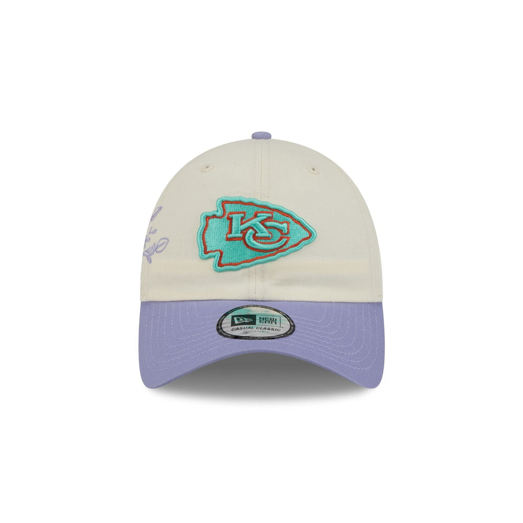 Kansas City Chiefs Lavender Flowers Casual Classic Adjustable Hat