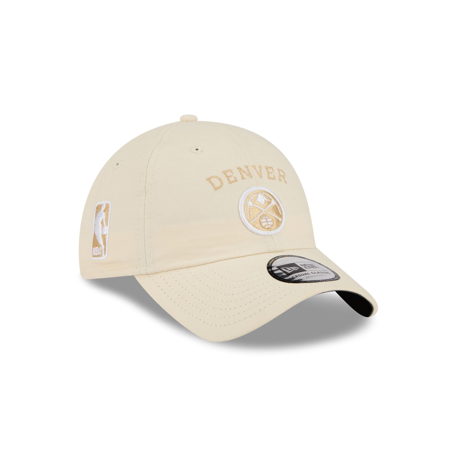 Denver Nuggets Team Logo Cream Casual Classic Adjustable Hat