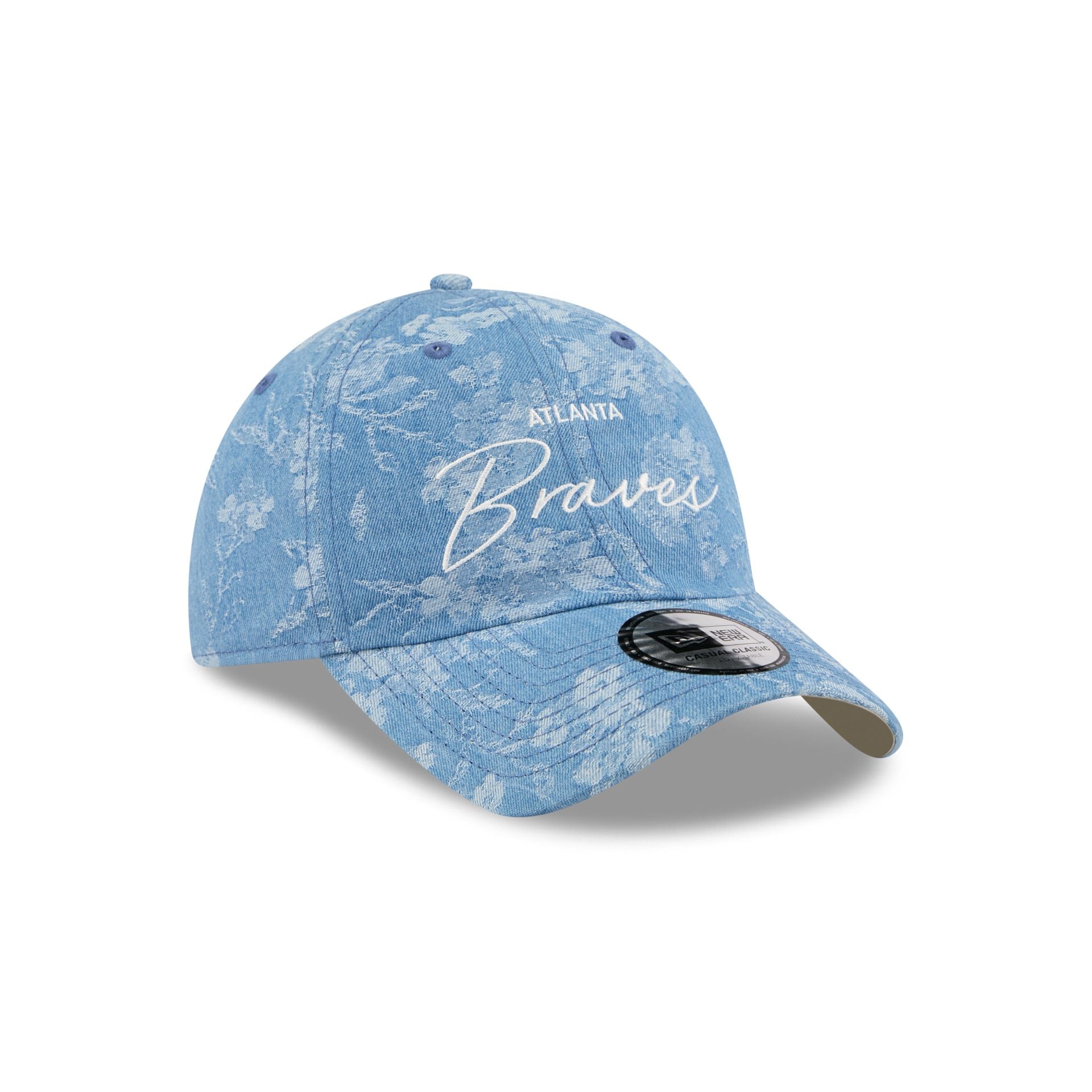 Atlanta Braves Blue Leaves Casual Classic Adjustable Hat