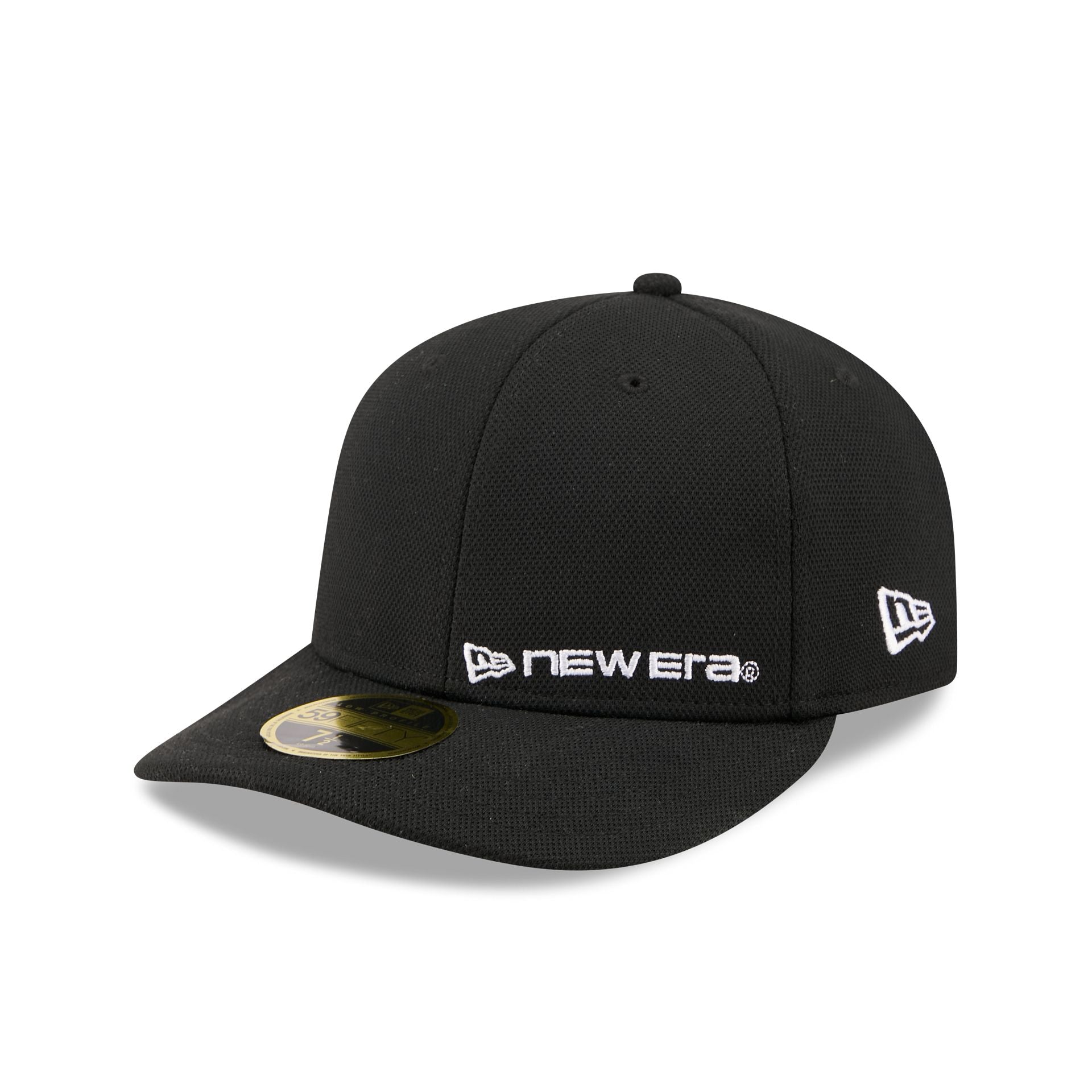 New Era Cap Black Cotton Low Profile 59FIFTY Fitted Hat