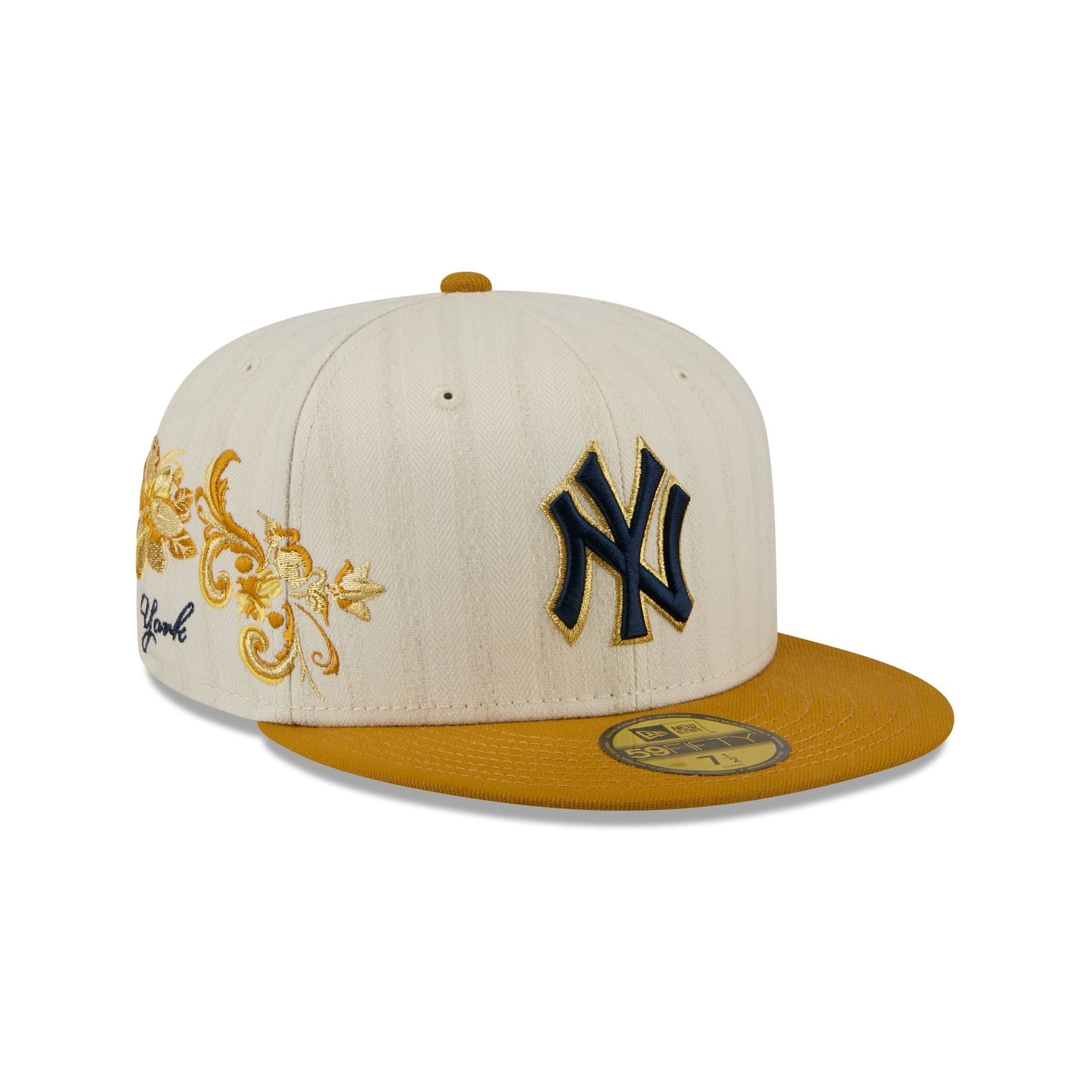 New York Yankees Chrome Herringbone 59FIFTY Fitted Hat