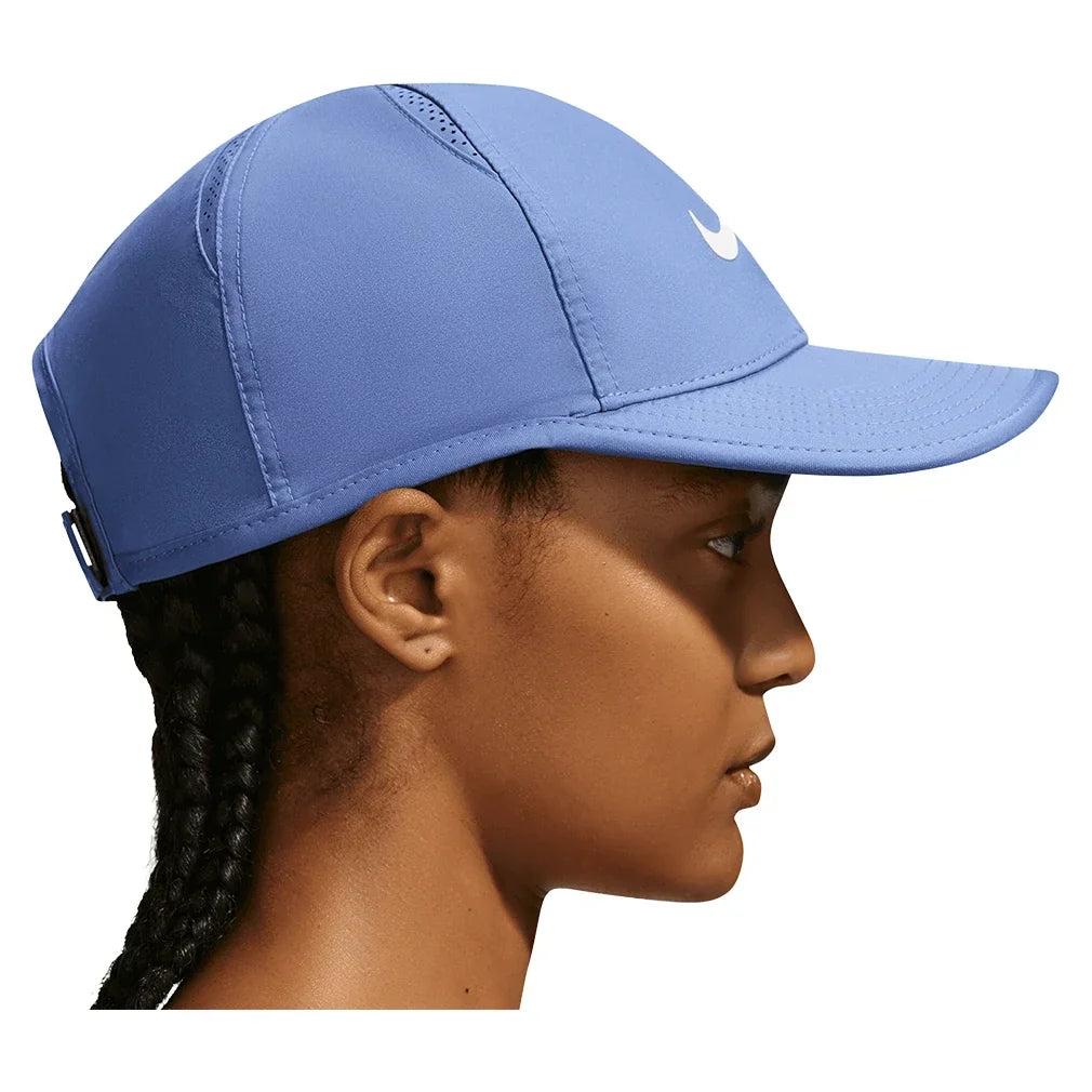Unisex Dri-FIT Club Unstructured Featherlight Tennis Cap Indigo Storm and White
