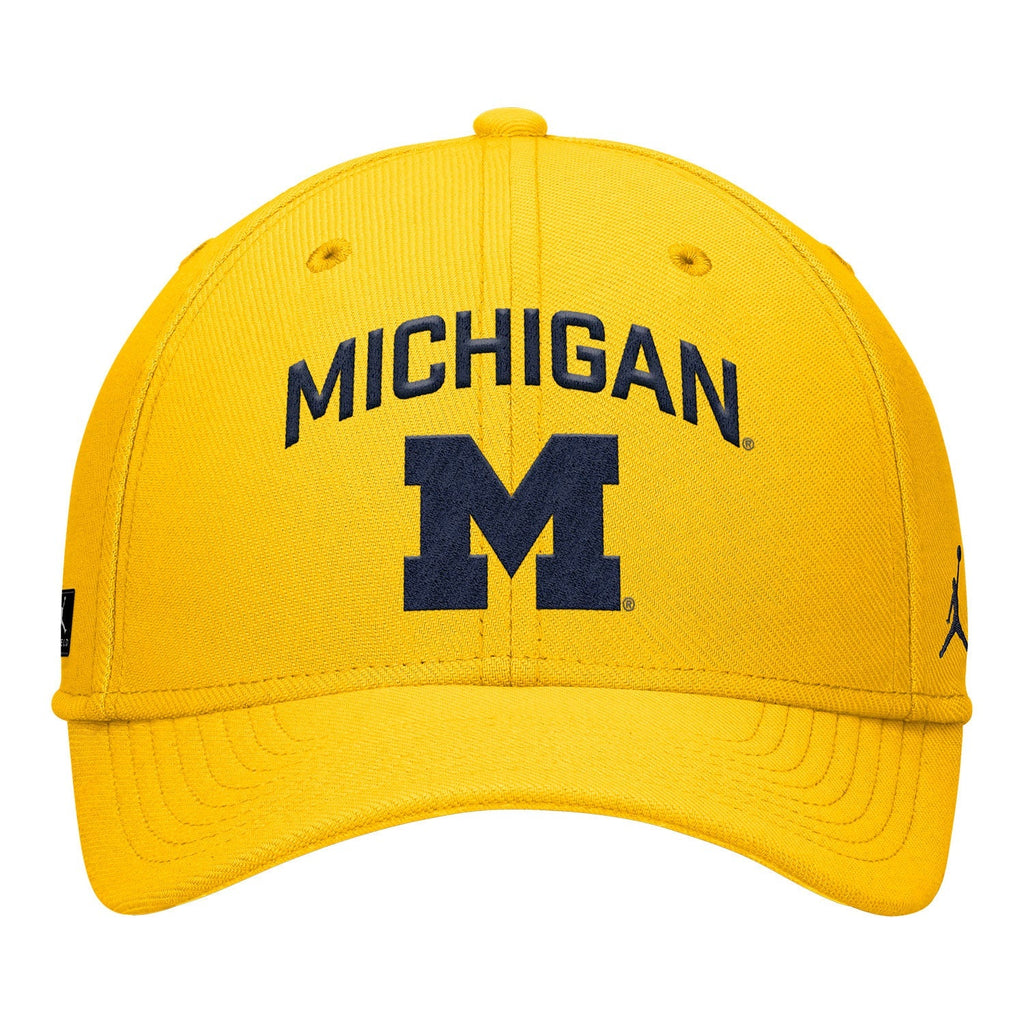 Michigan Wolverines Nike Jordan Yellow FlexFit Rise Adjustable Gameday Hat